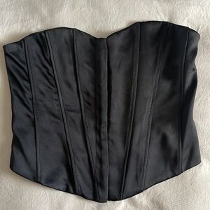 ZARA Satin Effect Corset Top - Size: M